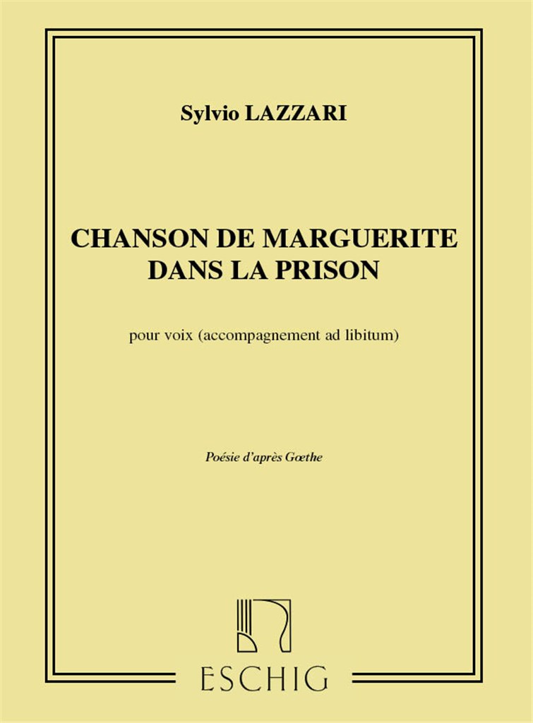 Chanson De Marguerite Dans La Prison, Pour Voix